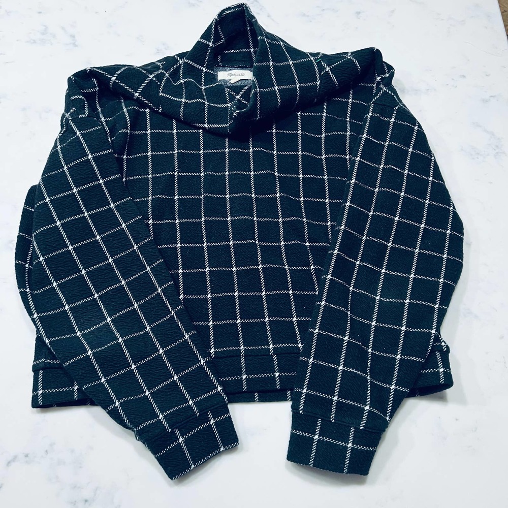 MADEWELL Women's Textured Mock Neck Top, size small